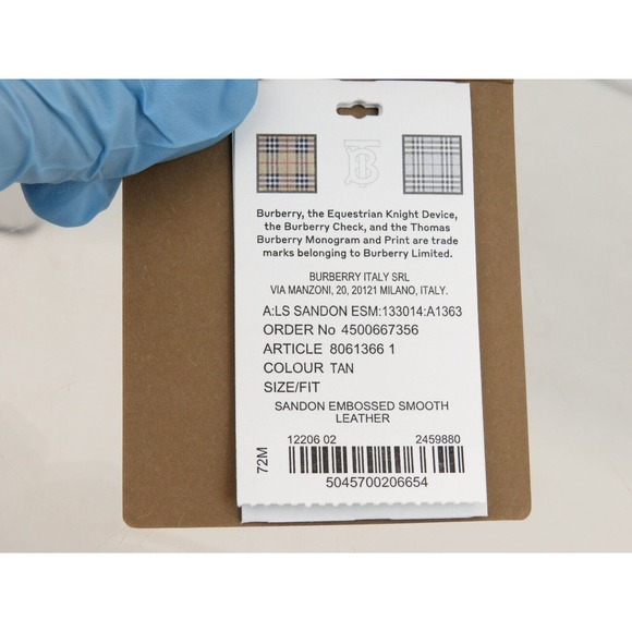 $350 BURBERRY SANDON BROWN TAN GRAINED LEATHER LOGO CARD HOLDER CASE WALLET - Picture 12 of 12